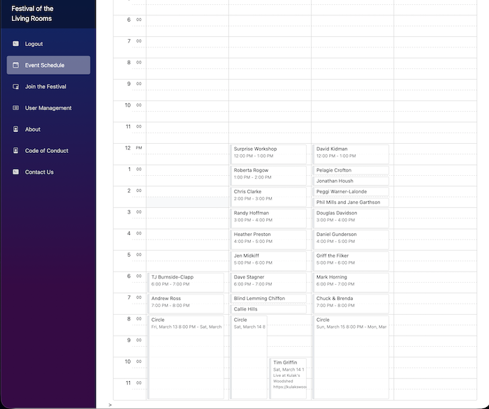Festival Schedule